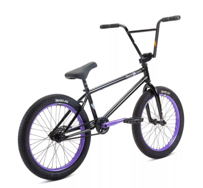 Велосипед 20" Stolen SINNER FC XLT RHD 21.00" 2022 BLACK W/ VIOLET (Pivotal seat)