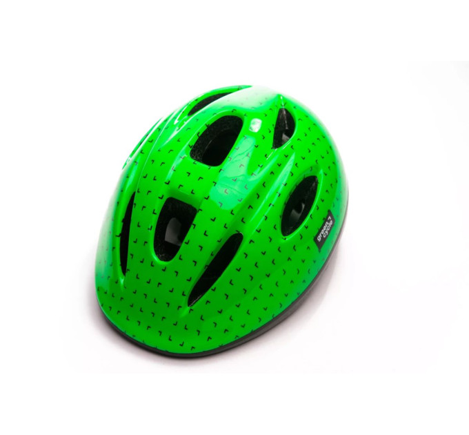 Шлем детский Green Cycle FLASH размер 50-54см зелено-черный лак