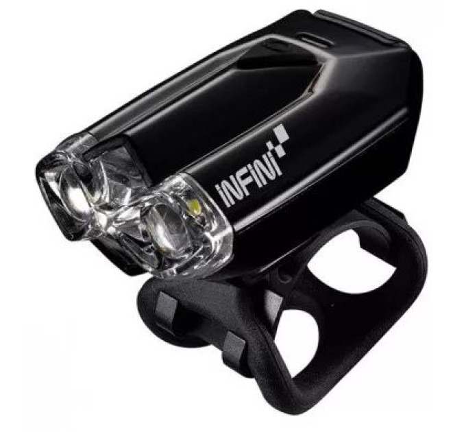 Мигалка передняя Infini LAVA I-260W-Black, 2 светодиода, 4 режима, USB кабель, с крепл.