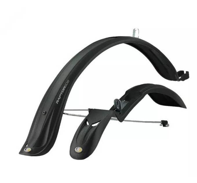 Комплект крыльев 24"-28" SIMPLA Raptor SDS + stay, с металлическими дугами, черные