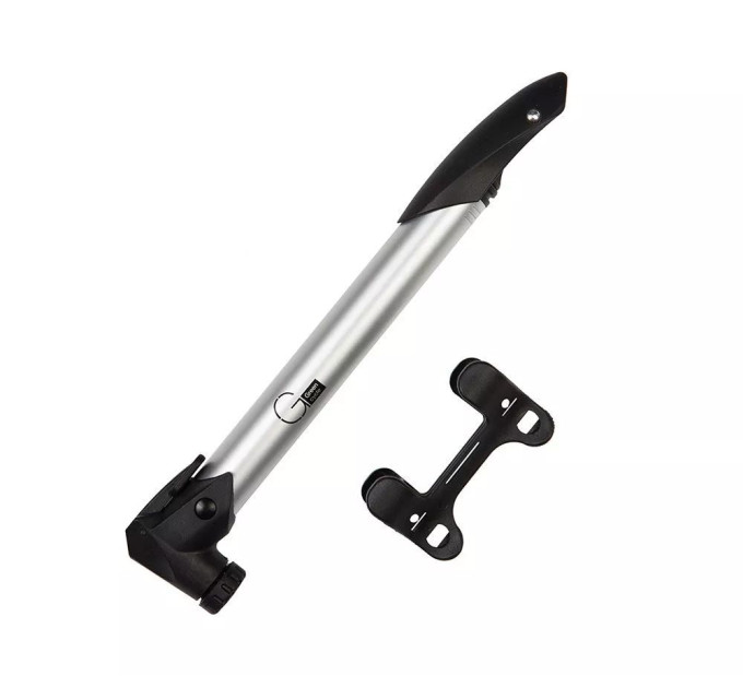 Мининасос Green Cycle GPM-219 алюминиевый, presta+schrader, 120psi, серебро