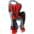 Сиденье задн. Bellelli Mr Fox Сlamp (на багажник) до 22кг, серое с красной подкладкой