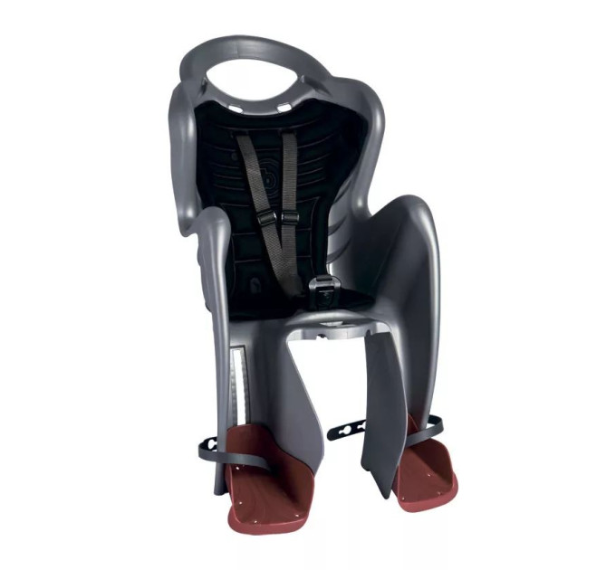 Сидіння задн. Bellelli Mr Fox Standart B-fix до 22кг, сріблясте з чорною підкладкою