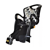 Сидіння задн. Bellelli Tiger Standart B-fix до 22кг, чорне з бежевою підскадкою із сірими колами