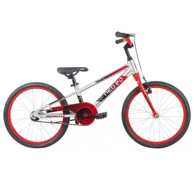 Велосипед 20" Apollo NEO boys Brushed Alloy / Red / Black Fade