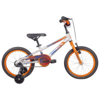 Велосипед 16" Apollo NEO boys Brushed Alloy / Orange / Navy Blue Fade