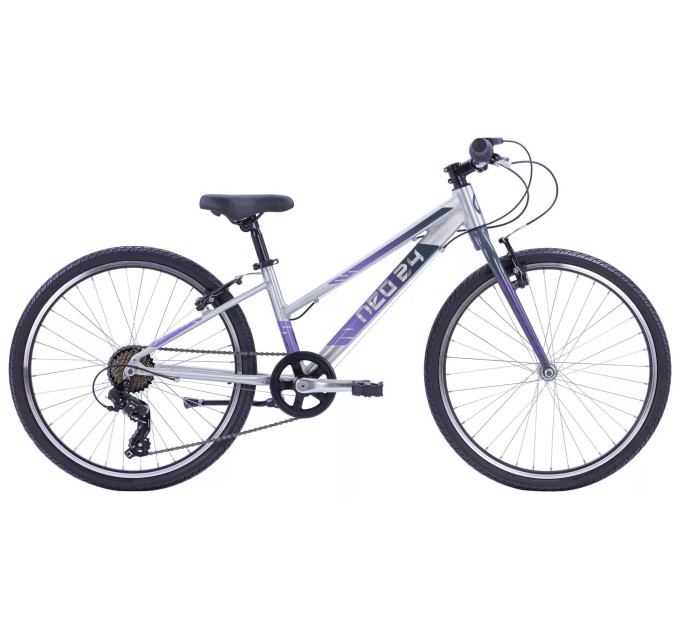 Велосипед 24" Apollo NEO 7s girls Brushed Alloy / Charcoal / Lavender Fade