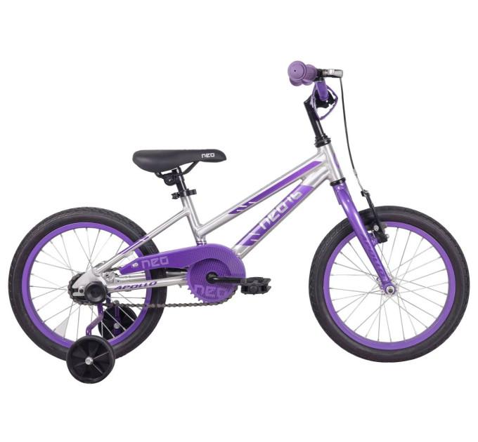 Велосипед 16" Apollo NEO girls Brushed Alloy / Lavender / Purple Fade
