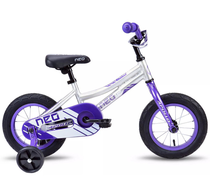 Велосипед 12" Apollo NEO girls фіолетовий/білий