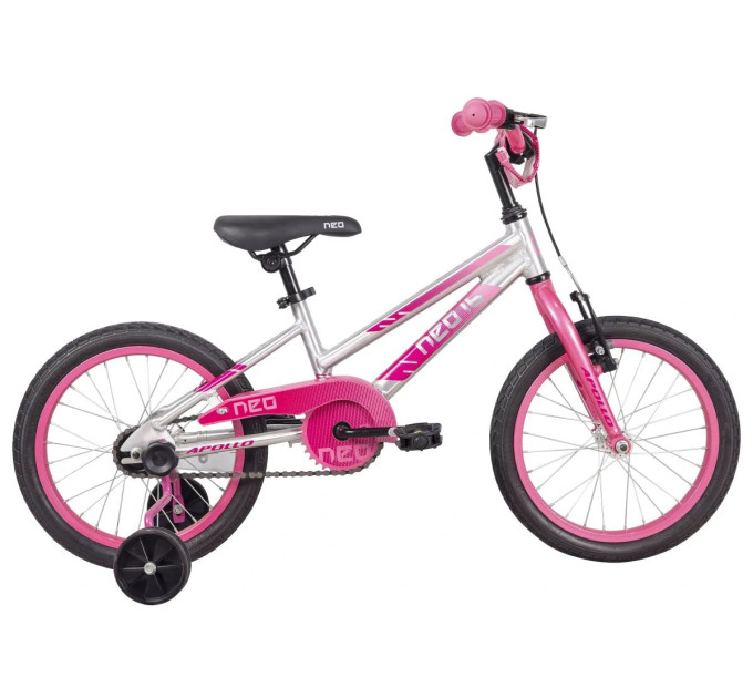 Велосипед 16" Apollo NEO girls Brushed Alloy / Pink / Dark Pink Fade