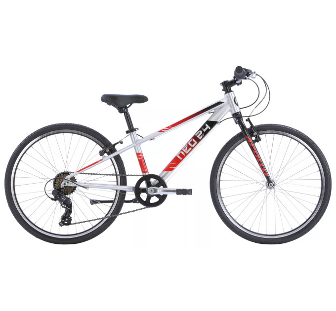 Велосипед 24" Apollo NEO 7s boys Brushed Alloy / Black /Red Fade