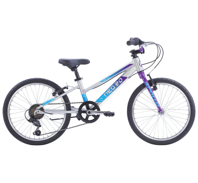 Велосипед 20" Apollo NEO 6s girls Brushed Alloy / Purple / Blue Fade
