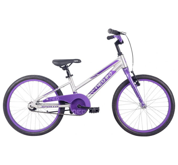 Велосипед 20" Apollo NEO girls Brushed Alloy / Lavender / Purple Fade