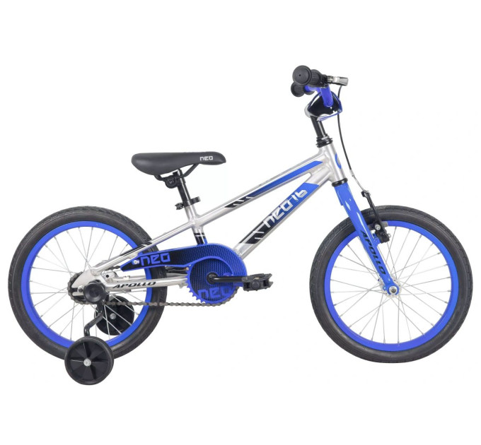 Велосипед 16" Apollo NEO boys Brushed Alloy / Blue / Black Fade