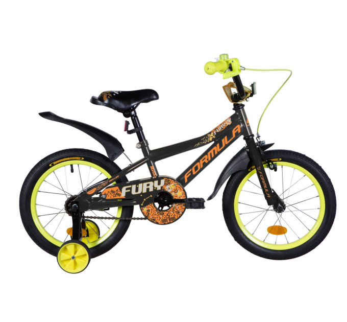 Велосипед 16" Formula FURY 2020 (черно-оранжевый)