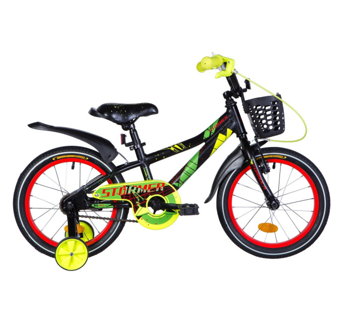 Велосипед 16" Formula STORMER 2020 (чорно-червоний з жовтим)