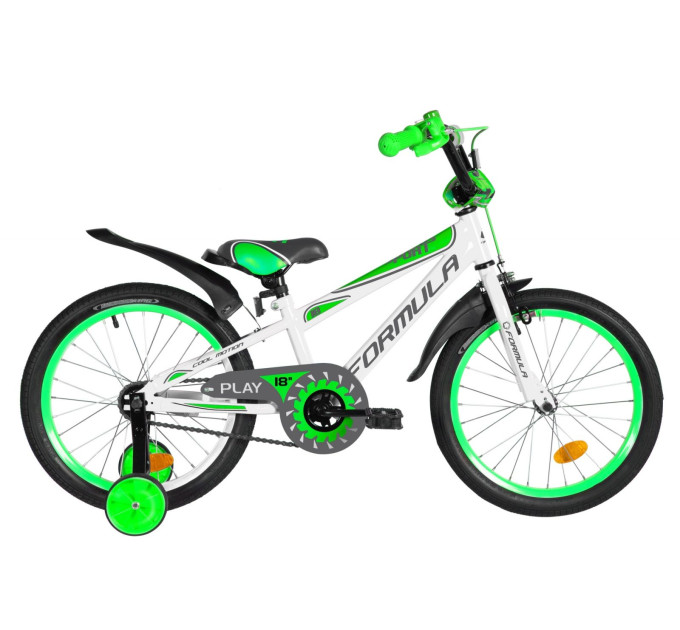 Велосипед 18" Formula SPORT 2020 (біло-зелений із сірим)