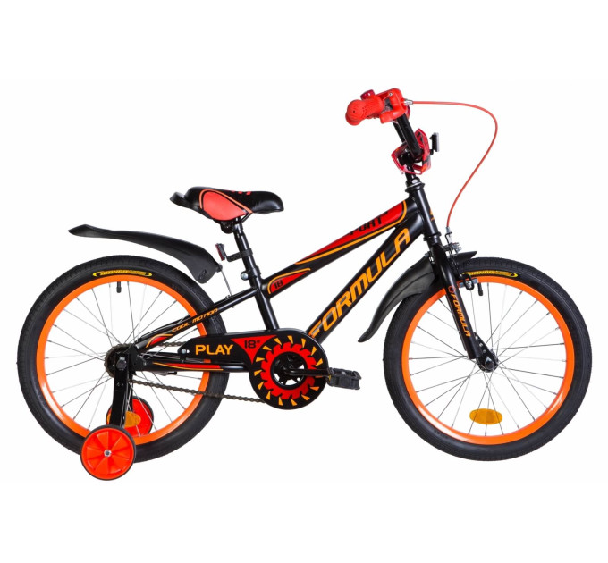 Велосипед 18" Formula SPORT 2021 (черно-красный с оранжевым)