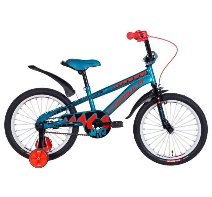 Велосипед 18" Formula WILD 2021 (бирюзово-черный с оранжевым)