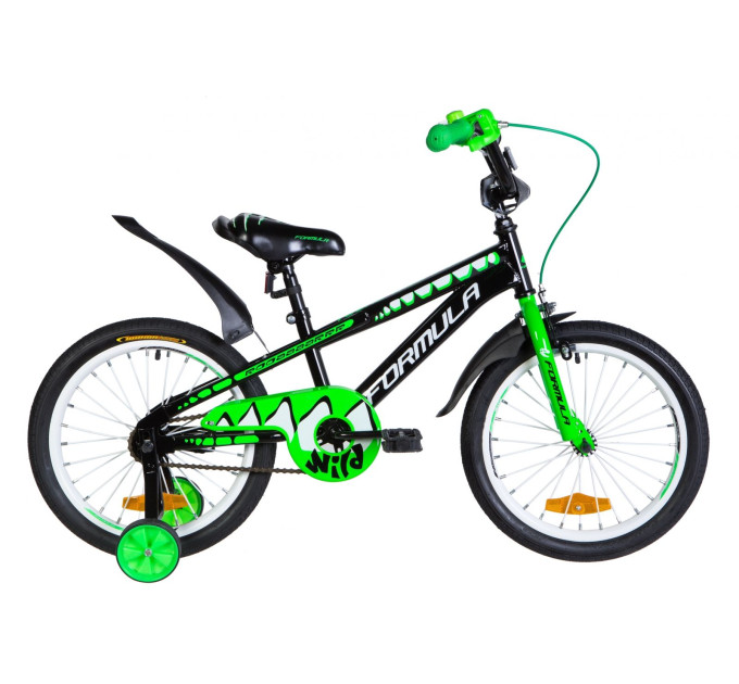 Велосипед 18" Formula WILD 2020 (чорно-зелений з білим)