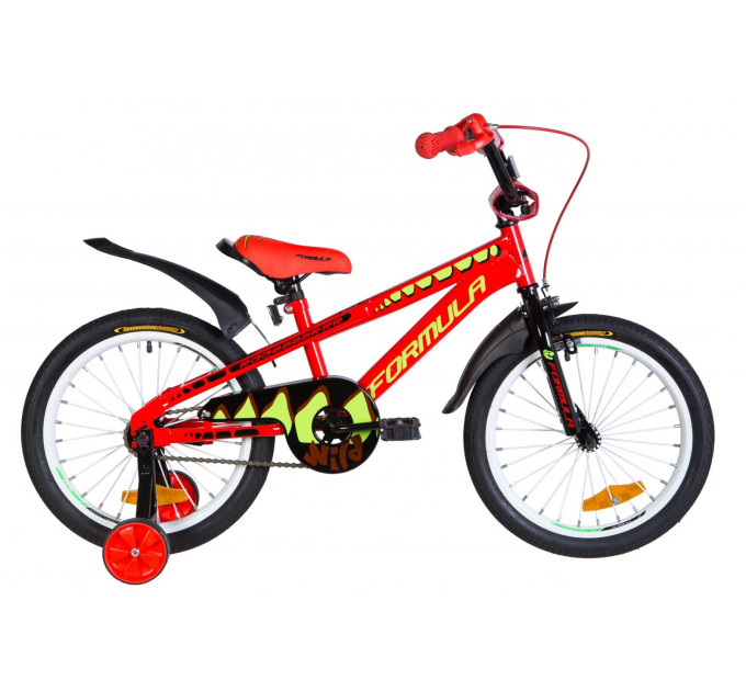 Велосипед 18" Formula WILD 2020 (красно-черный с салатовым)