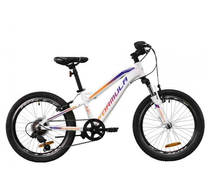 Велосипед 20" Formula BLACKWOOD 1.0 2020 (біло-фіолетовий з помаранчевим)