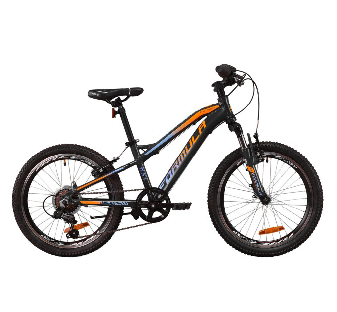 Велосипед 20" Formula BLACKWOOD 1.0 2020 (сірий з блакитним та помаранчевим)