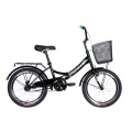Велосипед 20" Formula SMART с корзиной 2021 (черно-зеленый )