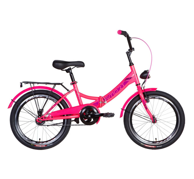 Велосипед 20" Formula SMART з ліхтарем 2021 (рожевий з малиновим)