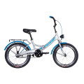 Велосипед 20" Formula SMART з ліхтарем 2021 (сріблясто-синій)