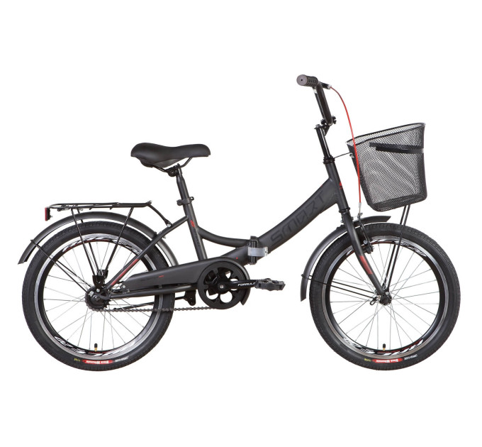 Велосипед 20" Formula SMART 2022 (темно-сірий з червоним)