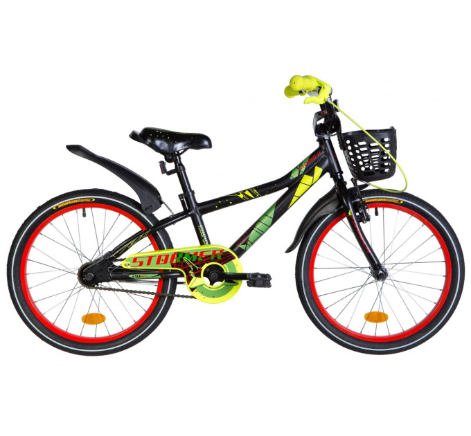 Велосипед 20" Formula STORMER 2020 (чорно-червоний з жовтим)