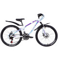 Велосипед 24" Discovery FLINT AM DD 2021 (бело-фиолетовый с синим)