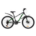 Велосипед 24" Discovery FLINT AM DD 2020 (чорно-зелений)