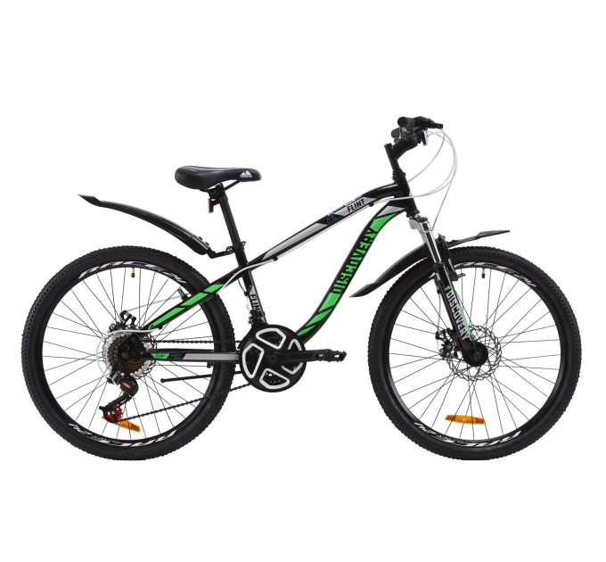Велосипед 24" Discovery FLINT AM DD 2020 (чорно-зелений)