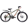 Велосипед 24" Discovery FLINT AM DD 2021 (хакі з червоним)