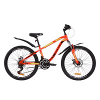 Велосипед 24" Discovery FLINT AM DD 2020 (графитово-красный с хаки)