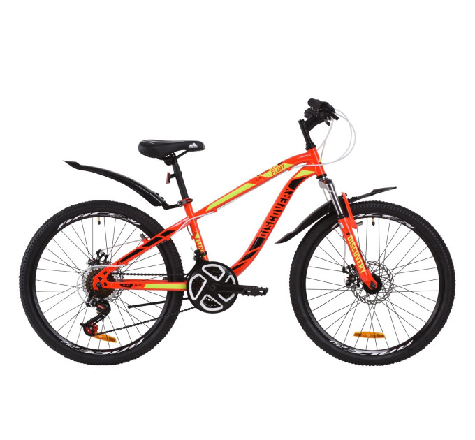 Велосипед 24" Discovery FLINT AM DD 2020 (сріблясто-чорний із салатовим)