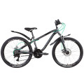 Велосипед ST 24" Discovery FLINT AM DD с крылом Pl 2022 (темно-серый с черным)