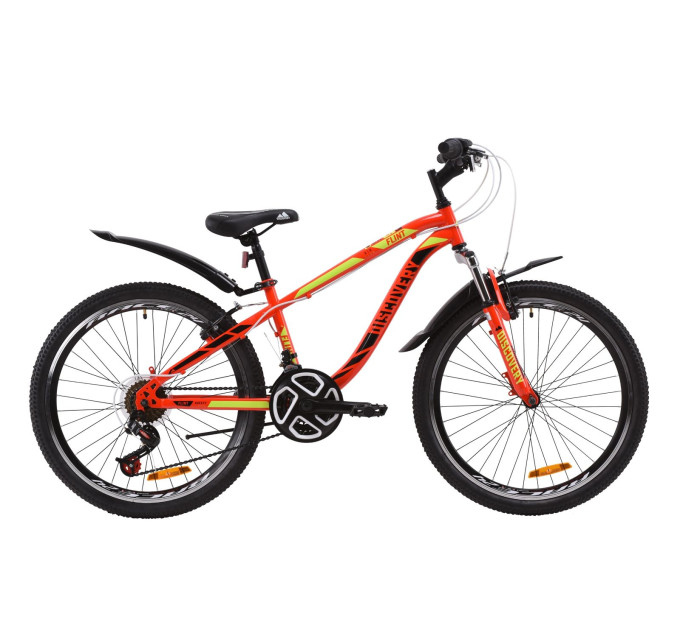 Велосипед 24" Discovery FLINT AM VBR 2020 (червоно-чорний із салатовим)