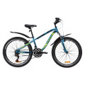 Велосипед 24" Discovery FLINT AM VBR 2020 (блакитно-жовтий з чорним)