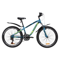 Велосипед 24" Discovery FLINT AM VBR 2020 (лазурно-желтый с черным)