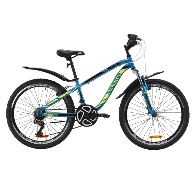 Велосипед 24" Discovery FLINT AM VBR 2020 (блакитно-жовтий з чорним)