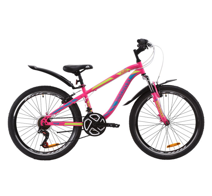 Велосипед 24" Discovery FLINT AM VBR 2020 (малиново-блакитний з жовтим)