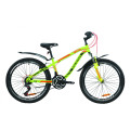 Велосипед 24" Discovery FLINT AM VBR 2020 (салатово-червоний з хакі)