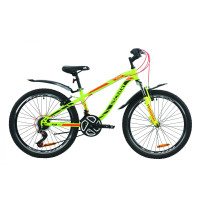 Велосипед 24" Discovery FLINT AM VBR 2020 (салатово-красный с хаки)