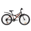 Велосипед 24" Discovery FLINT 2020 (черно-оранжевый с серым)