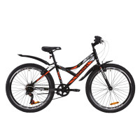 Велосипед 24" Discovery FLINT 2020 (черно-оранжевый с серым)