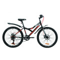 Велосипед 24" Discovery FLINT DD 2020 (черно-оранжевый с серым)