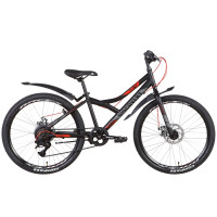 Велосипед 24" Discovery FLINT DD 2022 (темно-зеленый с красным)